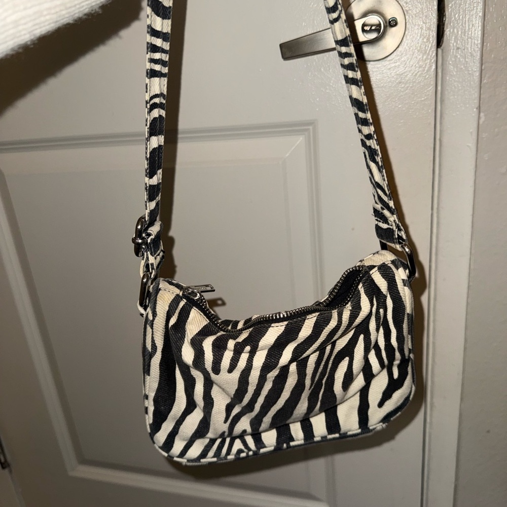 Zebra Print Shoulder Bag
